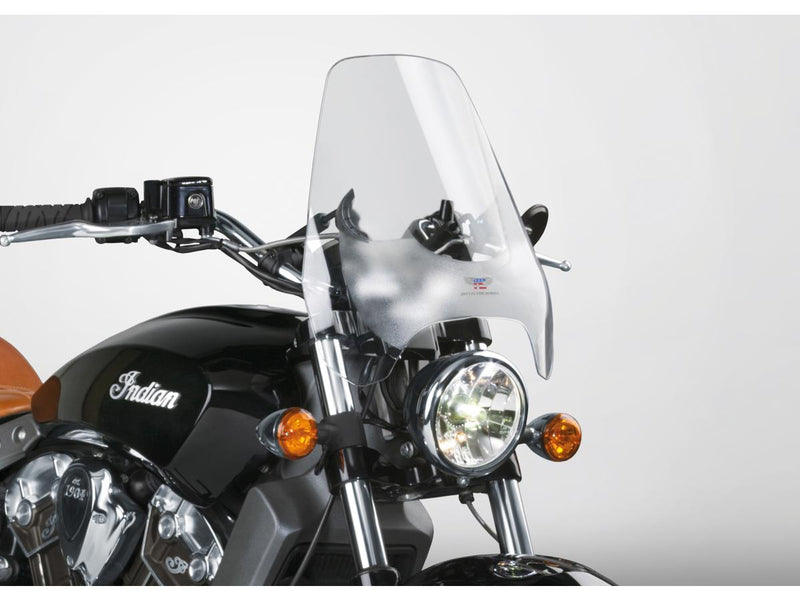 Deflector Screen Windshield U-Clamp Mount Clear 14-19 Indian Scout