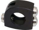 Mo.Switch 3 Push-Button Clamp Polished Push Buttons Black - 1 Inch