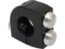 Mo.Switch 3 Push-Button Clamp Polished Push Buttons Black - 7/8 Inch