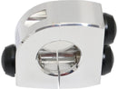 Mo.Switch 3 Push-Button Clamp Black Push Buttons Aluminium Polished - 7/8 Inch