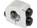 Mo.Switch 3 Push-Button Clamp Black Push Buttons Aluminium Polished - 7/8 Inch