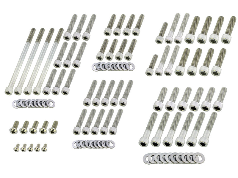 Complete Engine Screw Kit Stainless Steel For 89-98 Softail