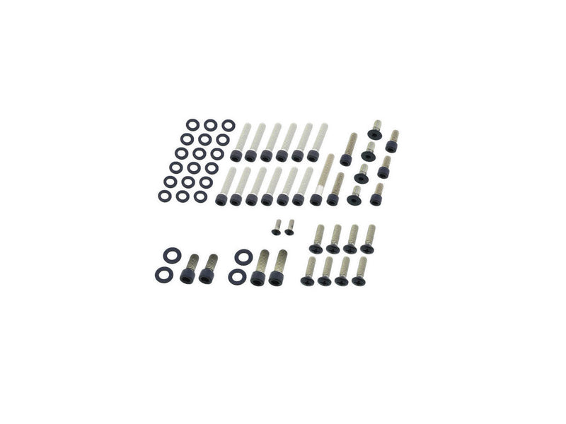 Complete Engine Screw Kit Satin Black Powder Coated For 70-76 FL Shovel