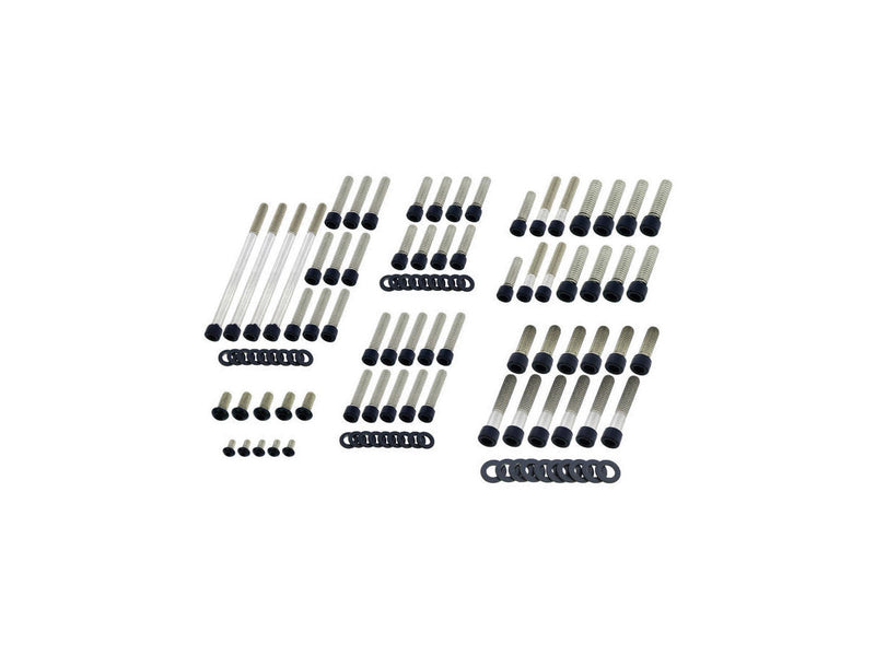 Complete Engine Screw Kit Satin Black Powder Coated For 17-23 Touring