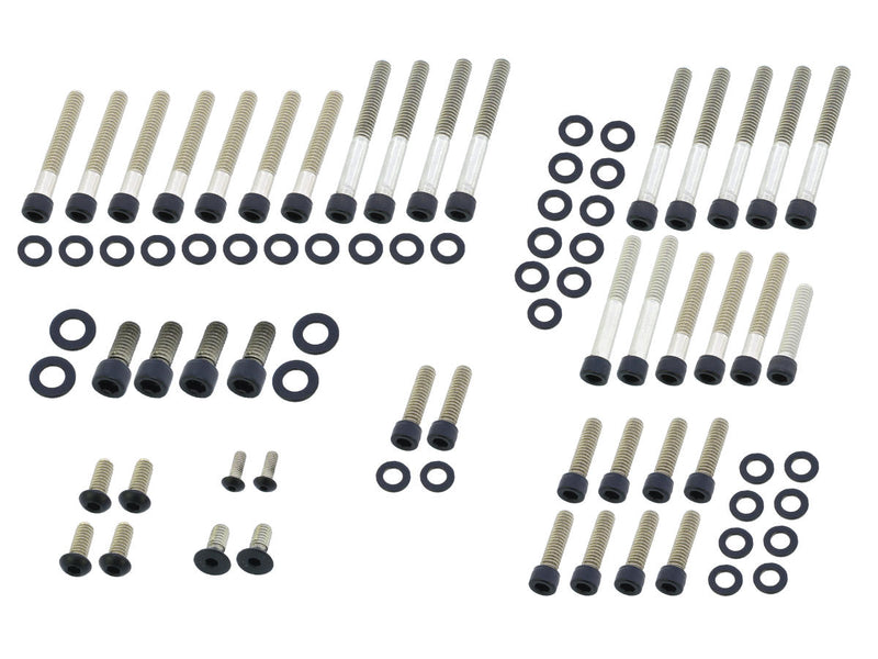 Complete Engine Screw Kit Satin Black Powder Coated For 91-03 Sportster