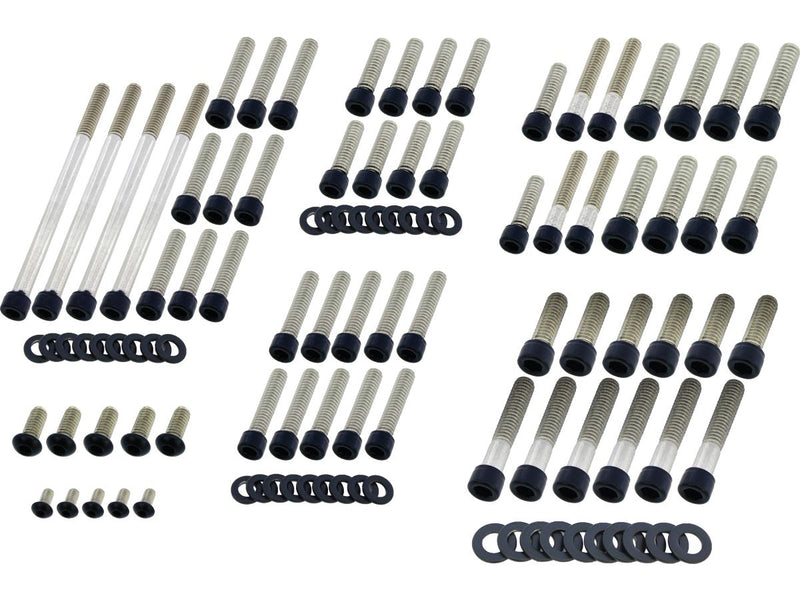 Complete Engine Screw Kit Satin Black Powder Coated For 02-17 V-Rod