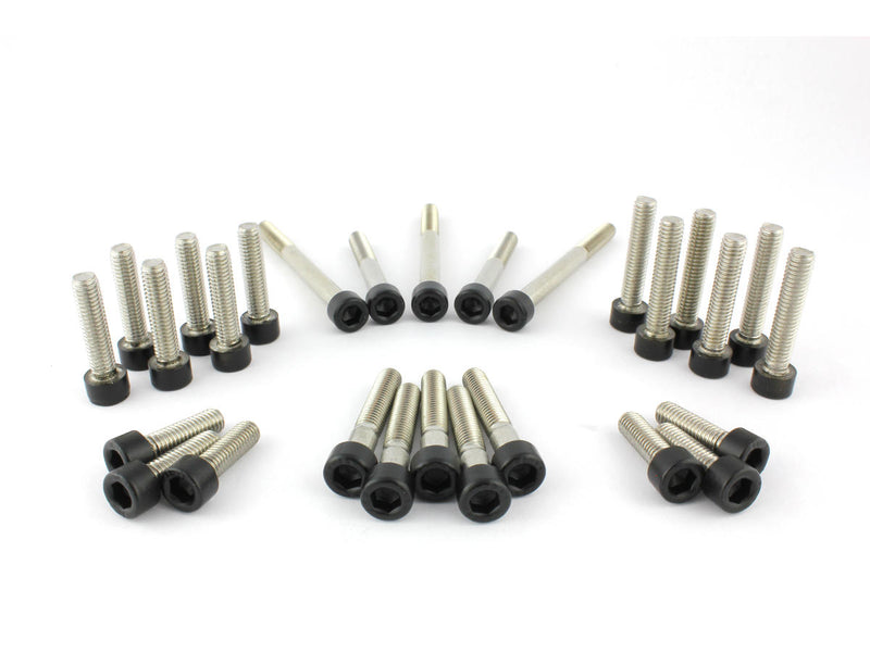 Complete Engine Screw Kit Satin Black Powder Coated For 15-23 Indian Bagger