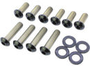 Fender Strut Screw Kits 10 Screws & 4 Washers Gloss Black Powder Coated