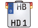 Multifit All-in-One Plate 2.0 With License Plate Light 3in1 LED Signals Black Swiss