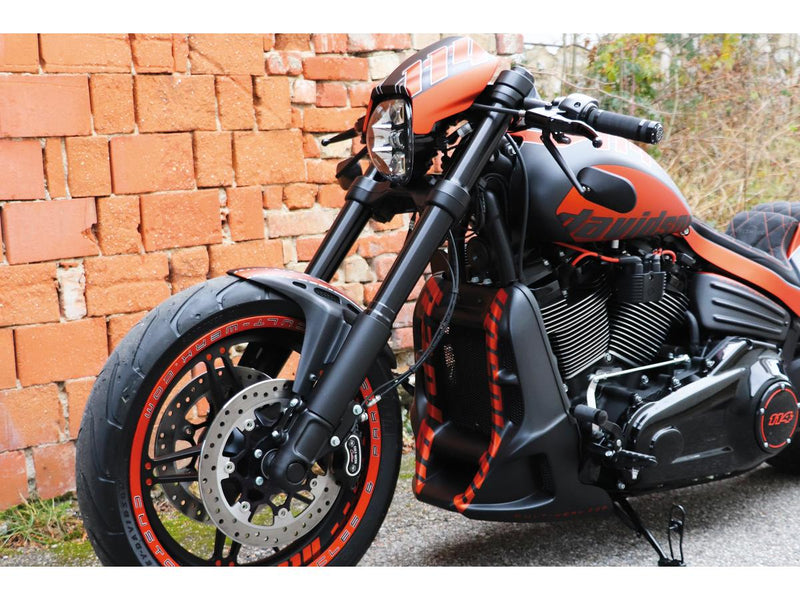 Lower Fork Cover Black Gloss Powder Coated For 19-20 FXDRS 114