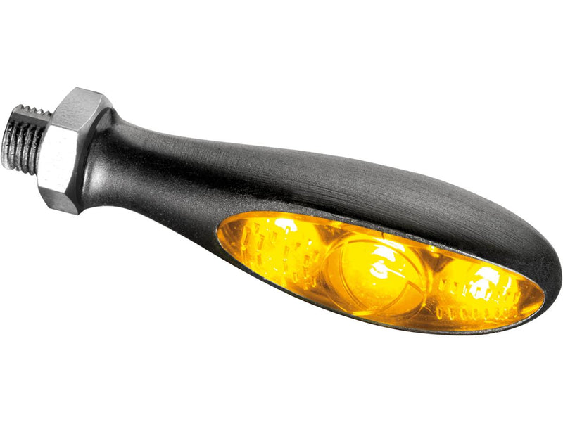 micro S Dark LED Turn Signal Black Tinted LED