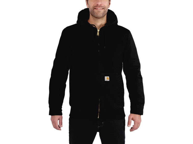 Loose Fit Washed Duck Insulated Active Jacket Black