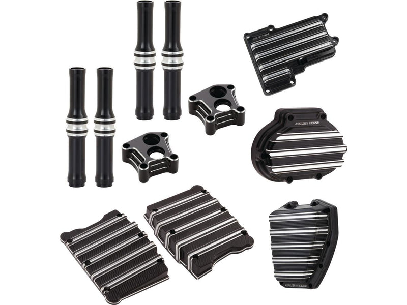 10-Gauge Engine / Transmission Cover Pack Black Anodized For 07-13 Touring