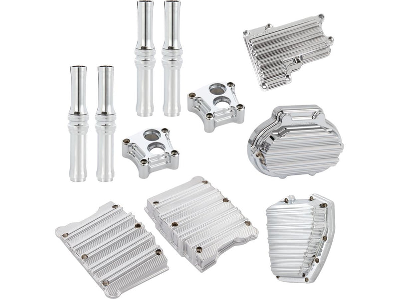 10-Gauge Engine / Transmission Cover Pack Chrome For 14-16 Touring