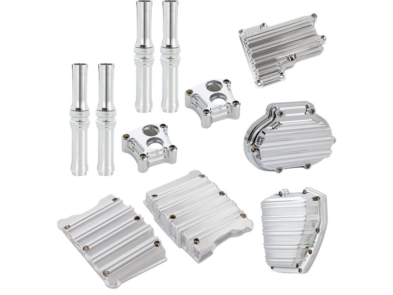 10-Gauge Engine / Transmission Cover Pack Chrome For 07-13 Touring