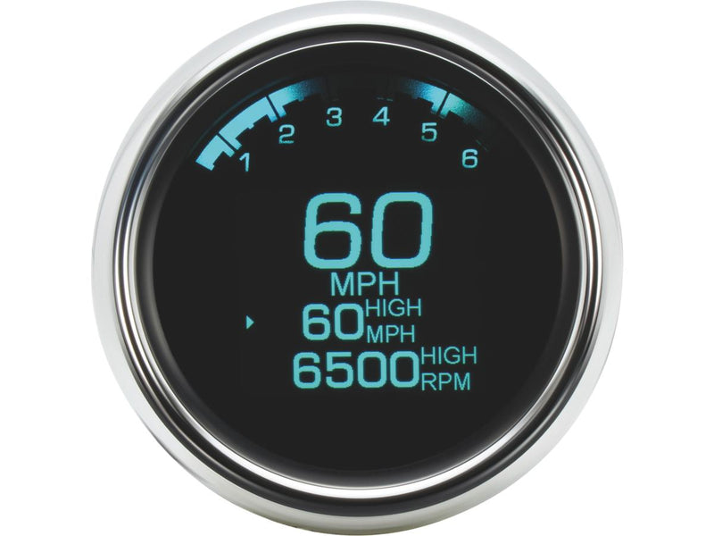 MLX-3000 Series Speedometer/Tachometer 250mph Chrome Bezel - 3-3/8 Inch