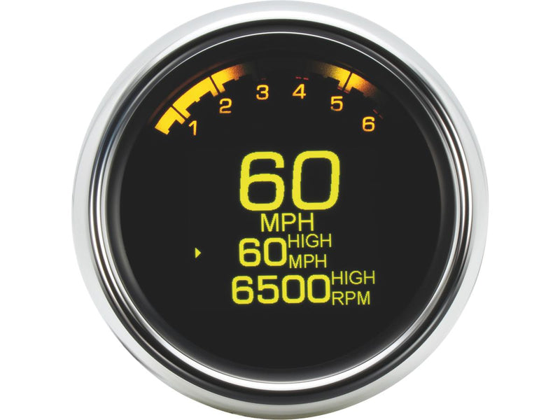 MLX-3000 Series Speedometer/Tachometer 250mph Chrome Bezel - 3-3/8 Inch