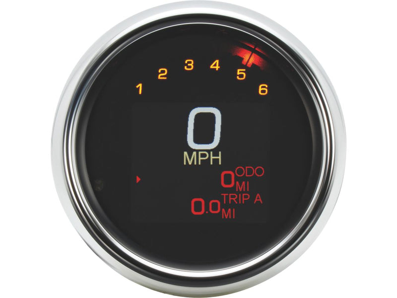 MLX-3000 Series Speedometer/Tachometer 250mph Chrome Bezel - 3-3/8 Inch