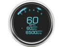 MLX-3000 Series Speedometer/Tachometer 250mph Chrome Bezel - 3-3/8 Inch x 85.7mm