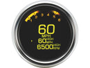 MLX-3000 Series Speedometer/Tachometer 250mph Chrome Bezel - 3-3/8 Inch x 85.7mm