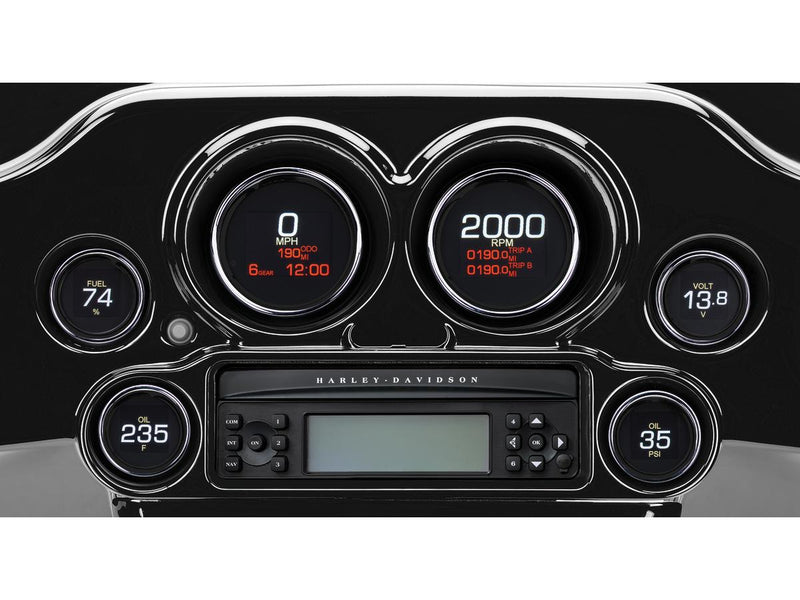 MLX Dresser Pack Dresser & Bagger 6 Gauge Kit Chrome Bezels 96-03