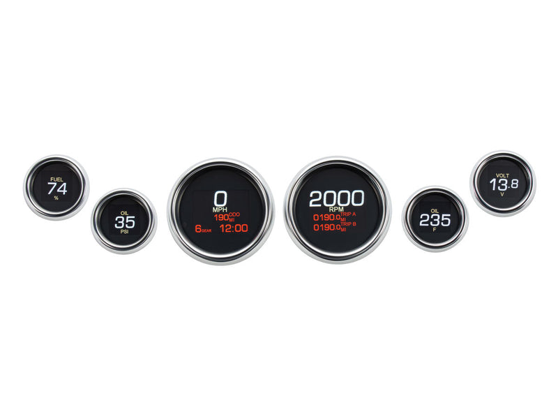 MLX Dresser Pack Dresser & Bagger 6 Gauge Kit Chrome Bezels 96-03