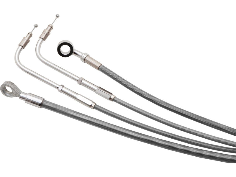 Bagger Bar Cable Kit Black Vinyl Non-ABS 15 Inch For 97-99 FLHTC, 97-99 FLHT