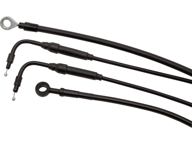 Bagger Bar Cable Kit Black Vinyl Non-ABS Cruise Control 13 Inch For 07 FLHX