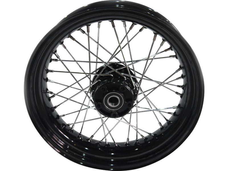 OEM Style 40-Spoke Front Wheels Black - 16 x 3.0 Inch