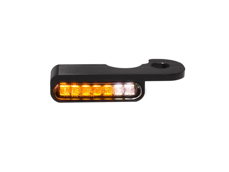 OEM Hand Control LED Turn Signal / Position Lights Black Anodized Smoke LED For 90-03 Sportster