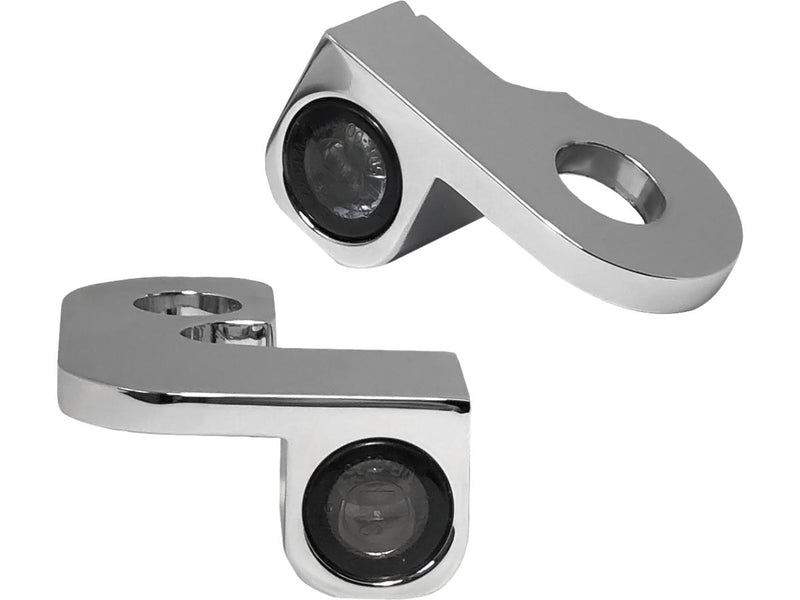 Nano Series LED Turn Signals Chrome Smoke LED For 91-17 Dyna