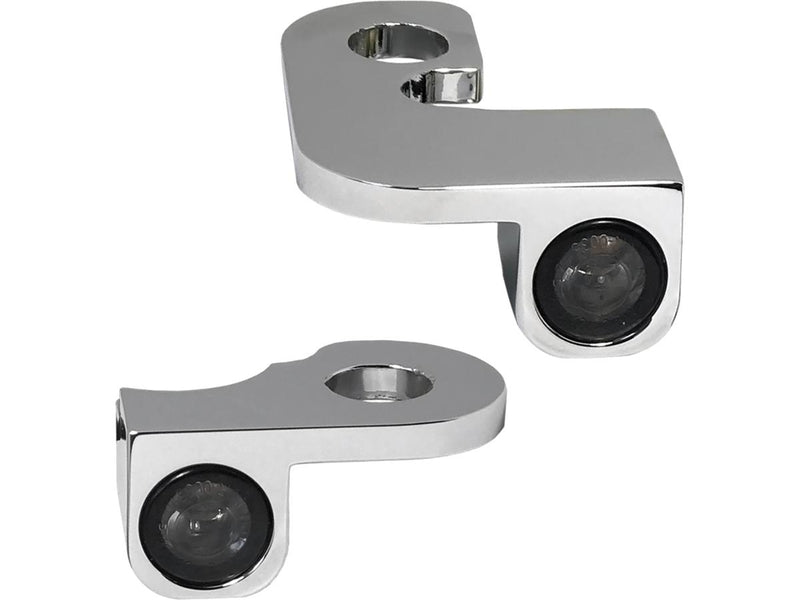 Nano Series LED Turn Signals Chrome Smoke LED For 90-14 Softail