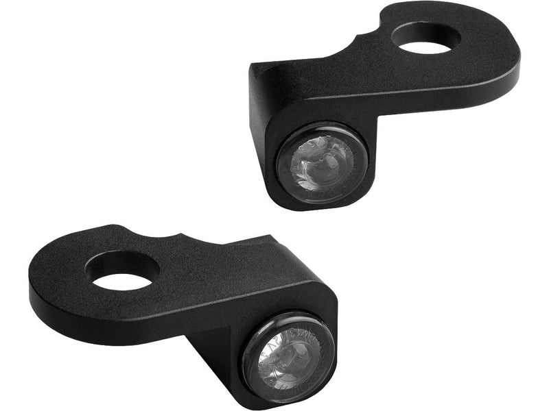 Nano Series LED Turn Signals Black Anodized Smoke LED For 14-20 Touring