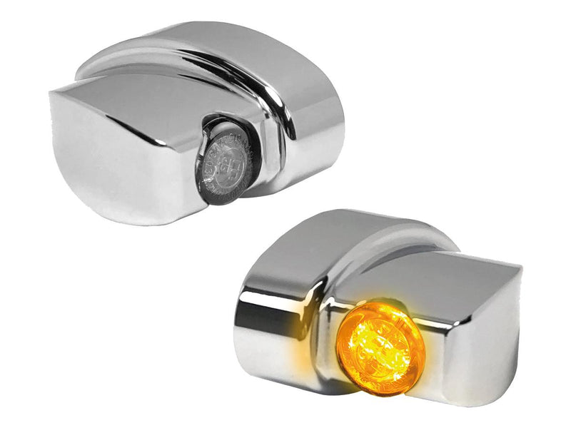 Nano Series Winglet LED Turn Signals Chrome Smoke LED