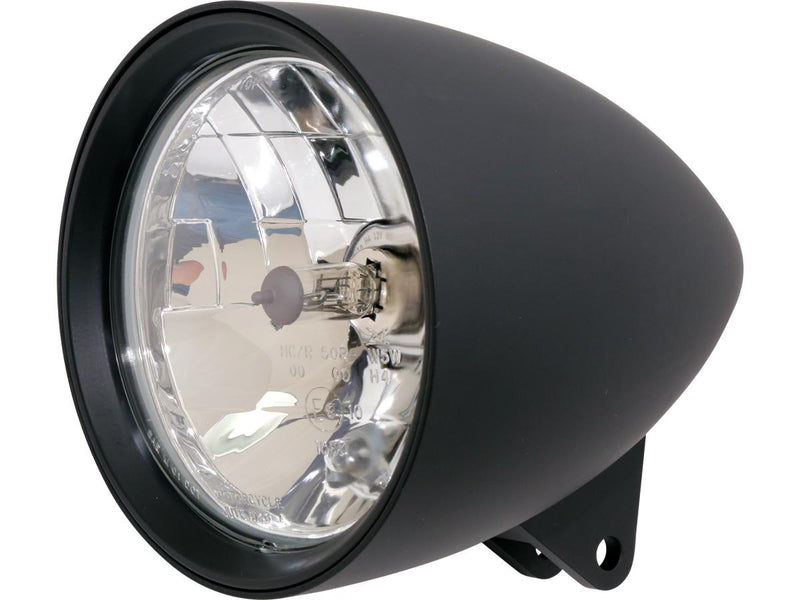 Classic 1 Headlight Without Visor Black H4 - 5-3/4 Inch