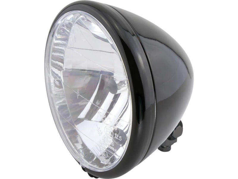 El Paso Headlight Black Powder Coated H4 - 6.5 Inch