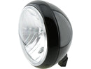 Yuma 2 Headlight Black Powder Coated H4 - 7 Inch