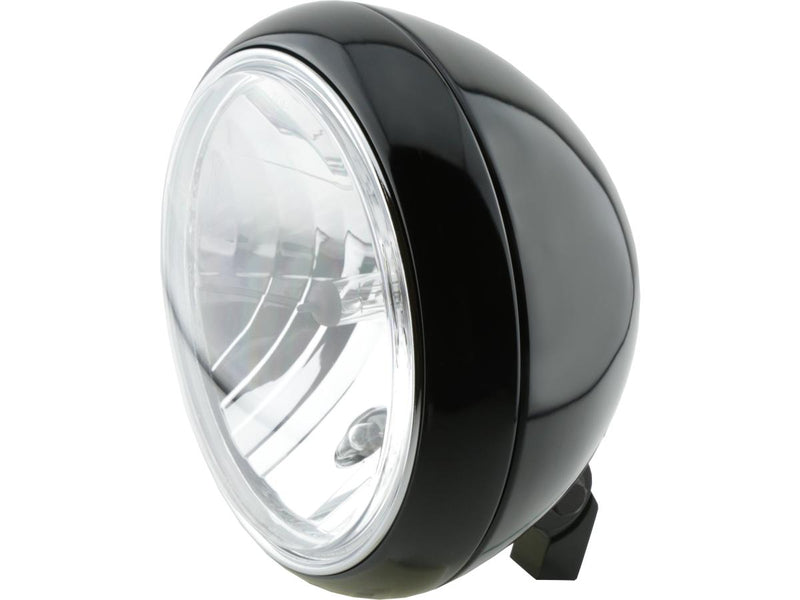 Yuma 2 Headlight Black Powder Coated H4 - 7 Inch