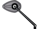 Mo.View Sport Mirror Stem Anodized Black - 180mm