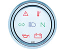 Indicator Light Unit Chrome / Chrome - White Face Dial - 48mm