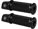 Passenger Footpegs Rubber Design Black