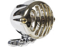 Alcatraz Headlight Brass Polished Bezel Aluminium Polished H4 - 4 Inch
