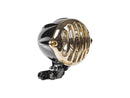 Alcatraz Headlight Brass Polished Bezel Matt Black Powder Coated H4 - 4 Inch