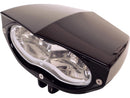 Time Crack Headlight Clear Lens Black Powder Coated
