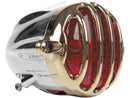Alcatraz LED Taillight Without Mounting Bracket Brass Polished Aluminium Polished Red