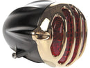 Alcatraz LED Taillight Without Mounting Bracket Brass Polished Matt Black Powder Coated Red