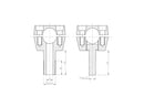 Old Style Riser For Routing Drilled For Internal Wires Aluminium Polished - 1.25 Inch