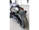 Fat Bob License Plate Bracket Kit With Brake/Taillight & License Plate Light Black Powder Coated