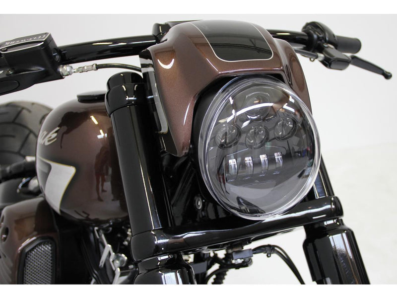 New Night Rod Style Headlamp Mask Including LED Headlight Black Gloss ABS For 14-17 FXSB