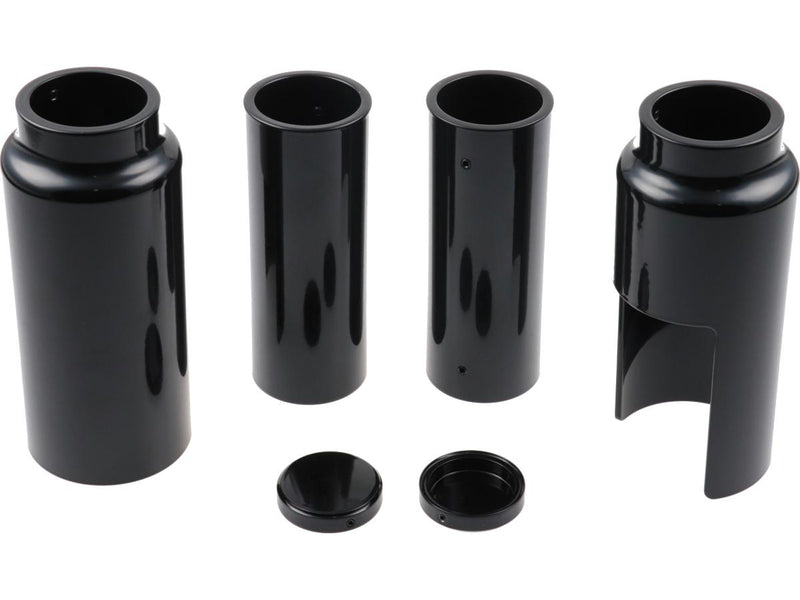 Fork Covers 6 Pieces With Lower Fork Aluminum Covers Black Gloss Powder Coated For 18-20 FXBB